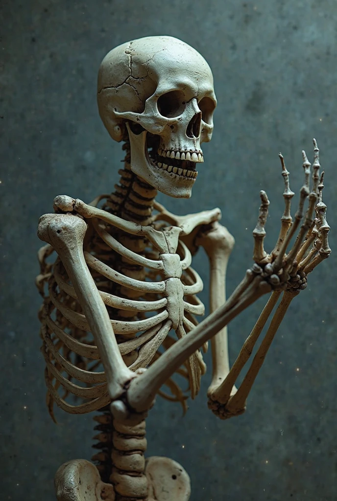 A skeleton with 56 bones 
