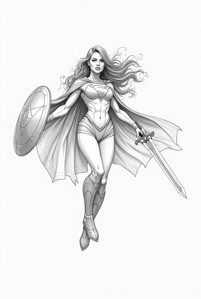 A female Valkyrie swings her sword at full force. beautiful woman. sketch. blackandwhite. drawing with a simple pencil. Simple drawing. big breasts. Norse mythology. Viking. dynamic pose. axe. wings. Without clothing. Unfinished drawing. pencil sketch. Erotica. Hits with a vengeance. Simple drawing. Unrealistic style. Pencil drawing. minimalism. simplicity. The blow is strong. Easy sketch. axe режет слева на право. Horizontal strike. god. naked. Quick drawing. Drawing without details.