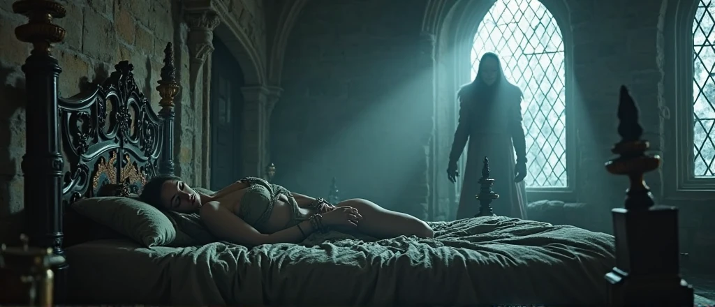 A terrifyin witches with a furious face rapes woman, a hellish chamber in the background, horror and grotesque, a nightmarish sight, insane orgy, creepy sex scene, mutation, giant rotten penis, broken ass, flesh and bones, dead bodies, necrophilia, canibalistic sex