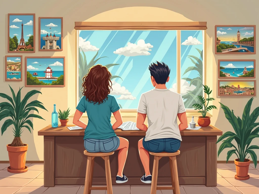 From the roof of the building、Two people sitting on the asphalt looking at stars in the urban sky,aninhar、 um casal, Olhando para as estrelas, Noite, Noite - hora, simple illustration, durante a noite, Linear illustration, Olhando para as estrelas, night time, junto, desenho manual, illustartion, feeling calm, Noite, Under the starry sky, Divirta-se, Estrelou、Angle at a distance、aquarela paiting、