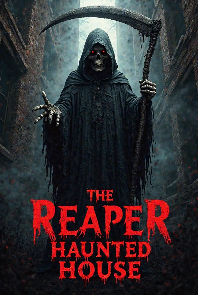 Create a poster about injured serial killer added a text Rent A Killer " The Hunter becomes Hunted"