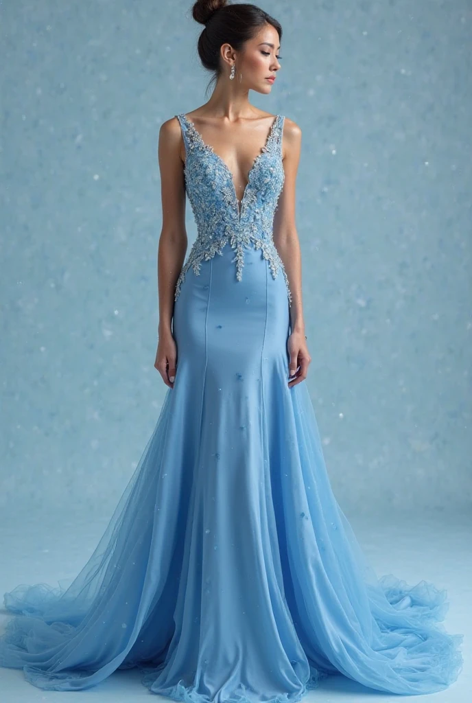 Claire pettibone designed slinky slip blueberry and black themed gown, gorgeous lucite crystal sheer organza tulle cherry embroidered floor length delicate intricate gown, real rubies cherries embroidery covering the glittering slip dress, exquisitely detailed with vivid blueberry blue velvet ribbon boning and accents --upbeta --q 2 --s 750 --style raw --auto