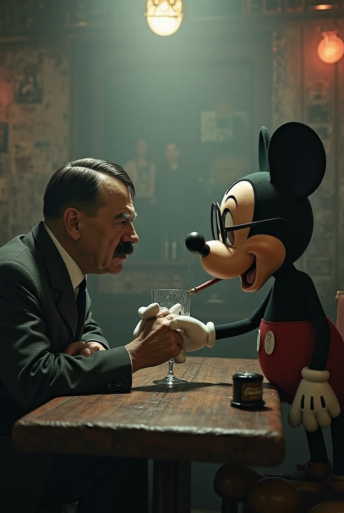 Mickey Mouse meet hitler, historic photo