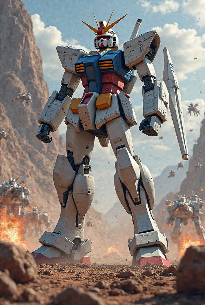 Strike freedom Gundam on earth battle - SeaArt AI