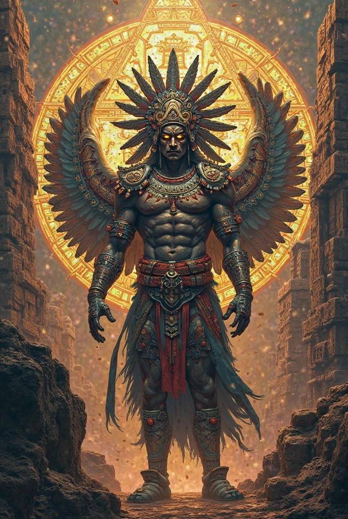 Create a 100 Mayactens bill with the Mayan gods in the center but very detailed and the bill should be rectangular lying down so that it is more detailed and put it horizontally, making it more realistic to a bill.