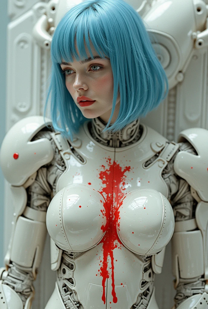 cute (rei ayanami:1.3) is lying (restrained:1.1) on a medical bed, (attached to diagnostic machines:1.1). her plug suit is ripped and her breasts are visible.  (bloodied and battered:1.4), captivating eyes, generous mouth, crying. (skinny:1.4), (flat chest:1.4), hard nipples, (restrained:1.3). blue hair pageboy. 
-
(dynamic pose:1.1), (dynamic view:1.2)
-
indoors, background is sci fi medical lab
-
(masterpiece, best quality) (dark with spot lights) cinematic lighting, masterwork lighting, masterwork composition, intricate details, concept art. rendered raytracing, in the style of artgerm and greg rutkowski and gerald brom. volumetric fog.
-
cold colors <lora:torn:1> torn clothes (torn white and blue plug suit:1.1).
