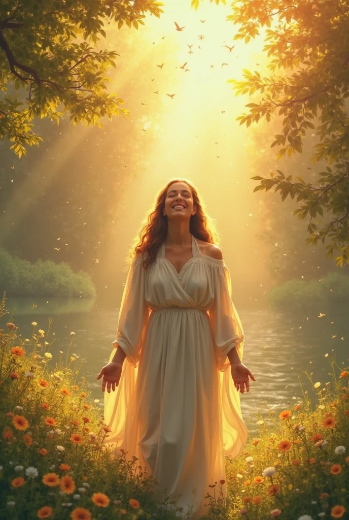 that same image. put the woman with open arms