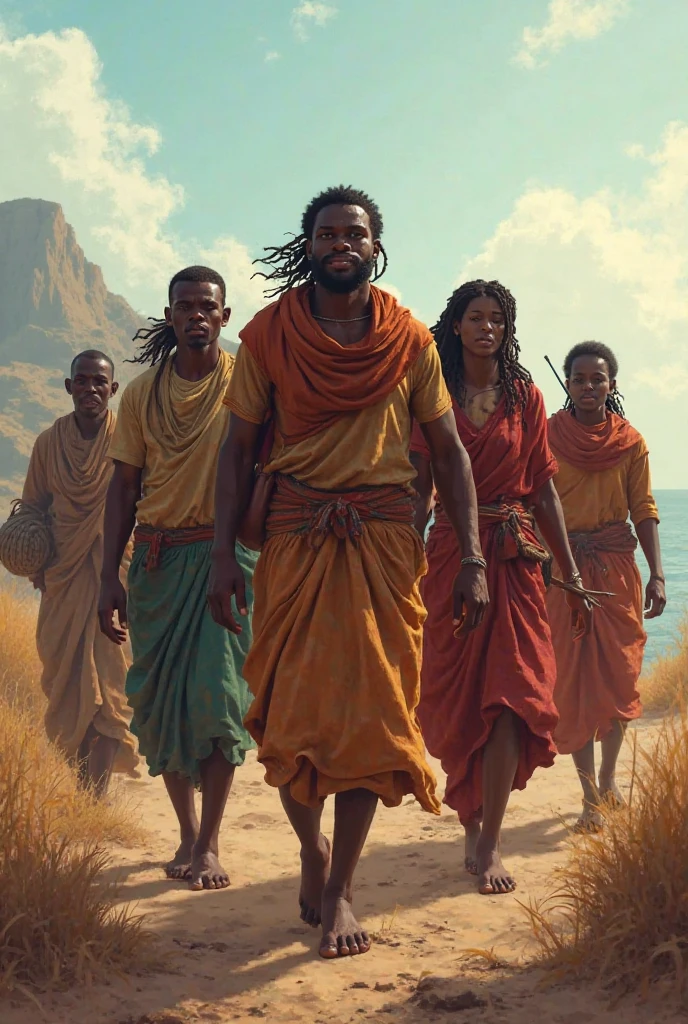 Birsa’s Teachings and Revival of Culture**
- Birsa is seen in a peaceful setting with the tribal community, teaching them about their traditional religion and cultural practices. The scene captures a sense of cultural revival, with people performing rituals, dances, and other traditional practices, guided by Birsa's wisdom and leadership.