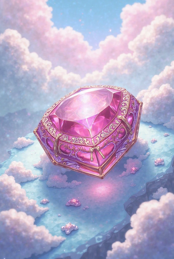 pinkcolor　fortune teller　Holding a crystal in your hand