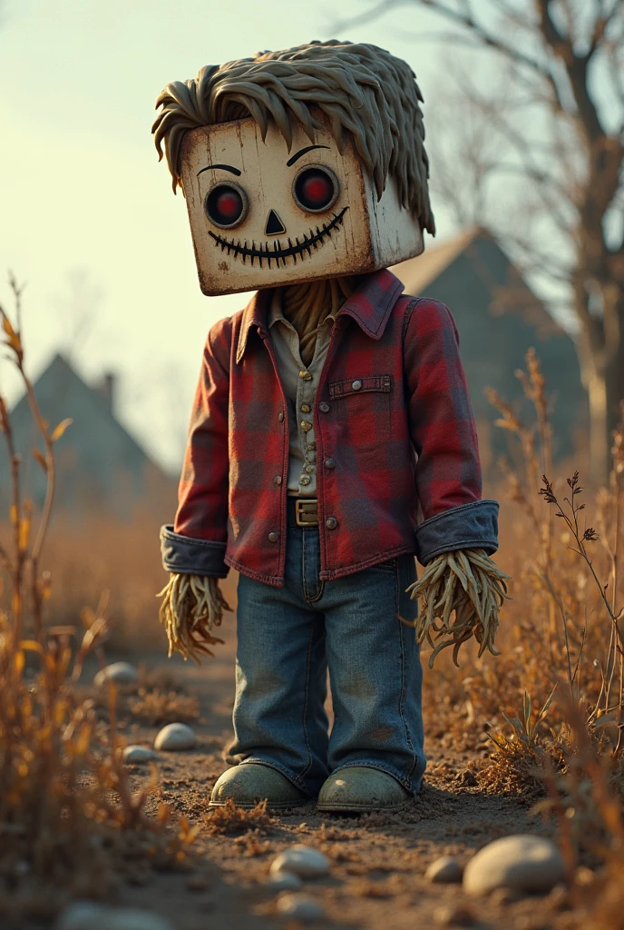 (knitted toy voodoo doll:1.5), (Voodoo Doll on an Abandoned Farm:1.3), (Clothing: farmer's attire with straw patterns:1.0), (Accessories: enchanted pitchfork emitting a faint glow, floating old farm tools:1.1), (background: overgrown farm with weathered barns, broken fences, and a feeling of neglect:1.2), best quality, masterpiece, detailed soft oil painting, detailed background, dramatic cinematic lighting, soft edge lighting, professional, dramatic lighting, hard edge lighting, ultra quality, 4k,masterpiece, best quality, 8k, ultra highres, highres, extremely detailed