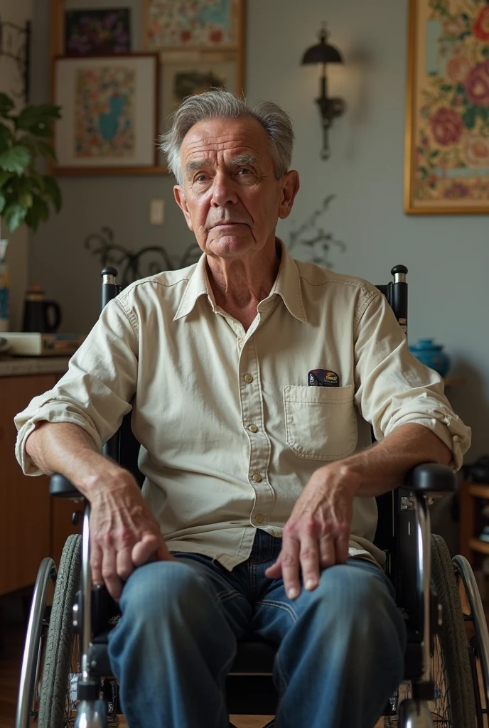 a person who can no longer stand up and has to sit for the rest of his life