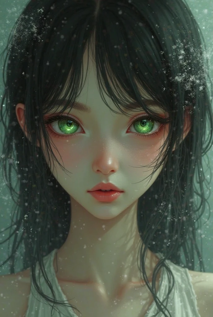 HDR, cinematic light, 8k, hyperrealistic, highly detailed, intricate, photorealistic, volumetric lighting, ambient occlusion, global illumination, ray tracing, ultra-detailed skin, hyper-realistic eyes, flawless skin, mesmerizing, ethereal, dreamlike, mystical, surreal, fantastical, magical realism, lush, vibrant, stunning, captivating, breathtaking, awe-inspiring , tight underwear, Obscene breasts, very large breasts, temptation, black hair, emerald green eyes, seductive lips, open mouth, saliva dripping from the mouth, Boldly open legs, thick and prominent pubic hair, voluptuous, sexual body, very visible nipple, vagina dripping with milk, Soaked down, full buddy ، Naked ، sex ,hot , perverted face