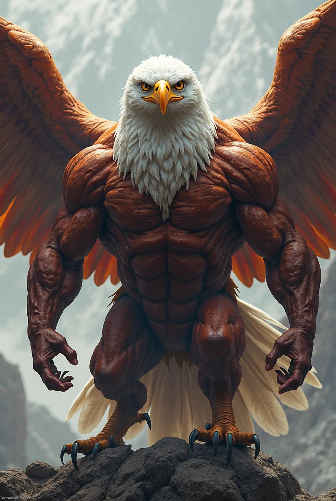 Eagle with Cat bodybuilder