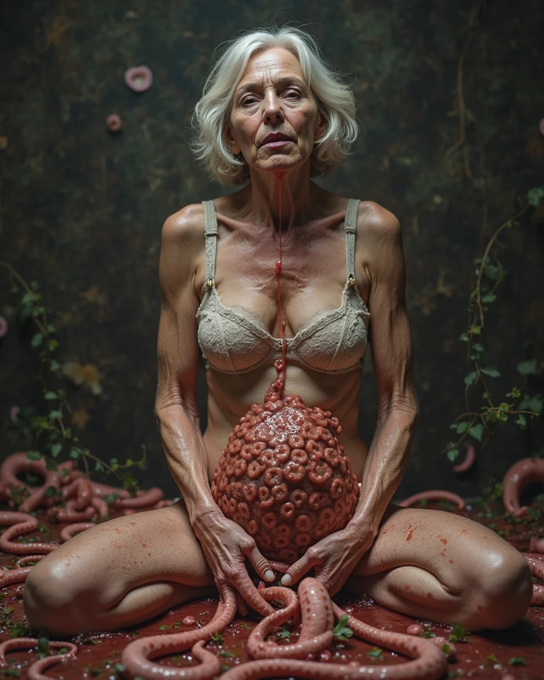 Naked Milf Possessed by a Parasite