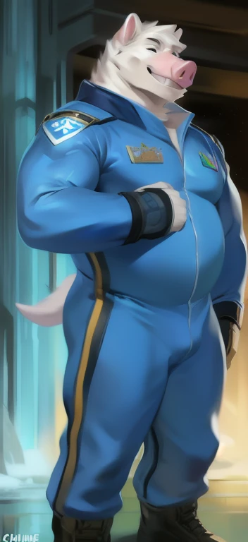 NSFW, Solo, male, space, daddy tyrannosaurus, massive, enormous, tall, huge, wide, thick, buff, giant biceps, huge pecs, muscular, by bebebebebe, smirking, smug expression, big tail, thick tail, grin, sweaty, large chin, massive jaws, thick neck, strong lower jaw, extremely hung, 