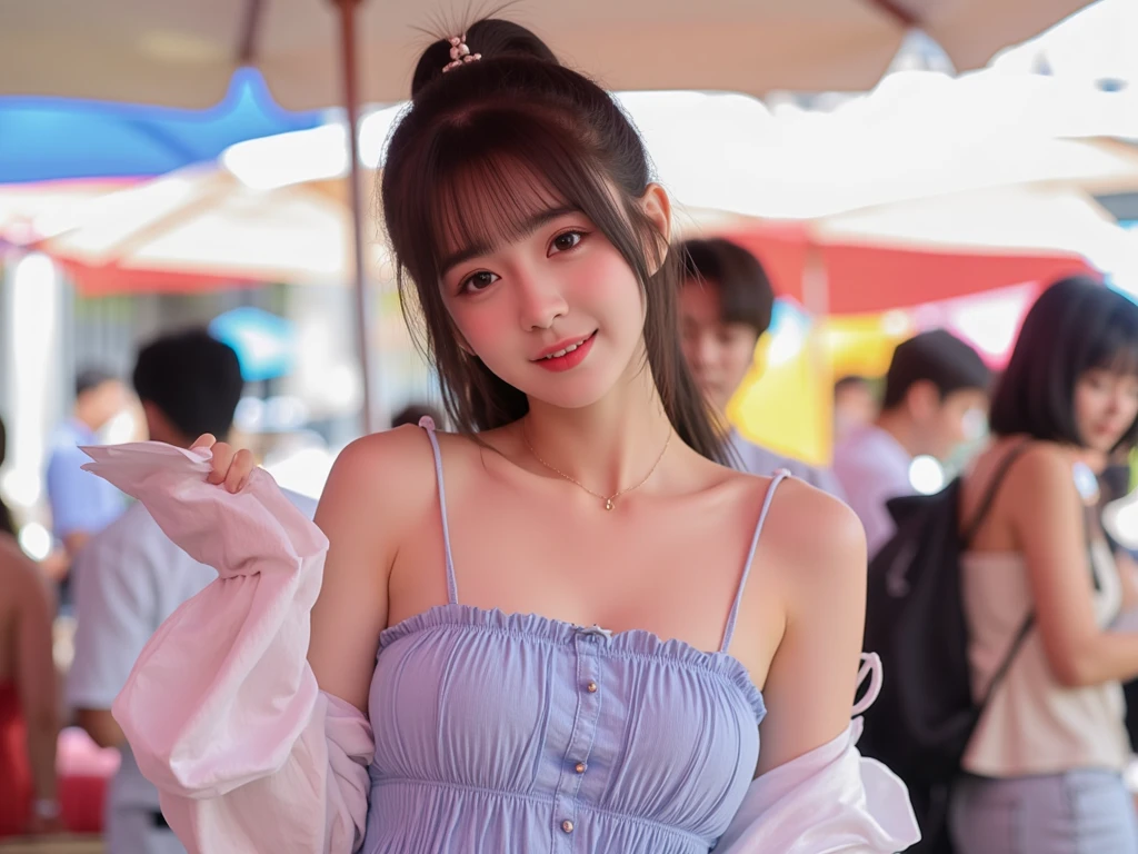 (F1 he sits down')、(black man sitting on his back)、Alphafie woman in a blue silk dress, very sexy, giant legs towering over you, big breasts、Korean beauty in cute blue silk dress, beautiful feet、(show me your back)、(show me your back)、(((look back and smile)、 smooth legs,( shot from behind), his cute dress ,sexy-temporarily stop, 魅力的temporarily stop, sexyなドレス, blue show off dress, とてもsexy, I can see my feet, juicy legs、toothy smile、-smiling face、(background car venue)、(Surrounded by photographers)、