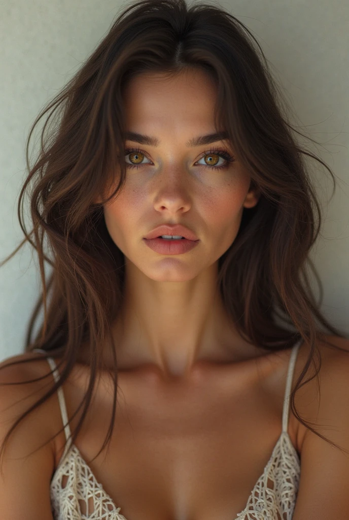 create a naked brunette woman