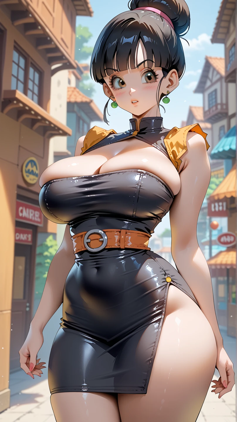 xiangling \(genshin impact\),1girl,blue hair, short hair, thick eyebrows, hairclip, hair rings, braid, yellow eyes, (Beautiful,Huge_Breasts:1.5),
BREAK
, 1girl, solo, Standing in the garden, Eye-level shot, full body, full figure,
BREAK
, Garden,
BREAK
, bow,glove, chinese clothes, sleeveless, bare shoulders, pelvic curtain, belt,
BREAK
, official art, extremely detailed CG unity 8k wallpaper, perfect lighting, Colorful, (best_quality:1.0), ultra high res,4K, ultra-detailed, 8K, HDR, high resolution, absurdres:1.2, film grain, blurry background, (vibrant_color:1.2), (beautiful_face:1.5), (narrow waist),