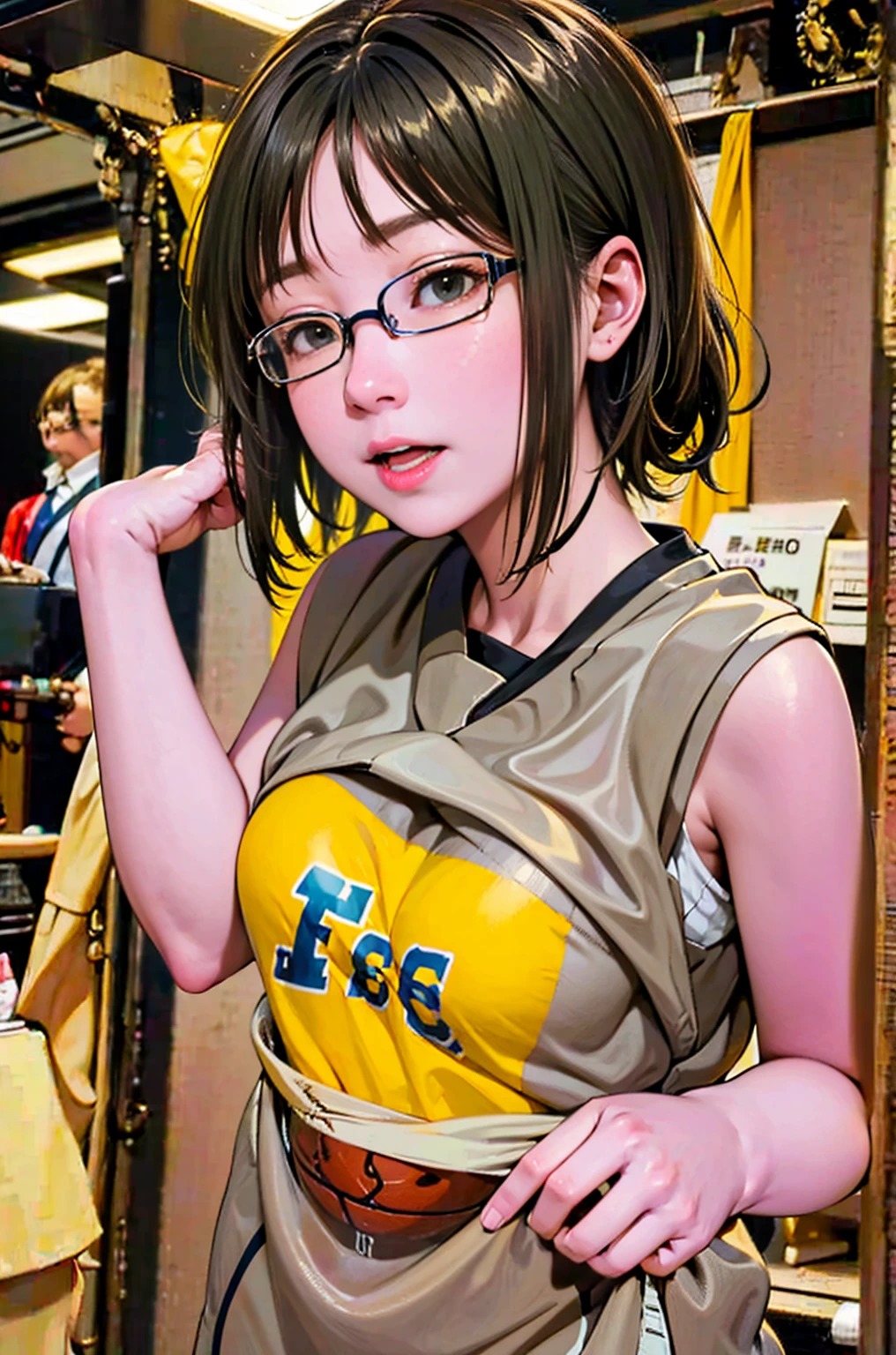 anime characters with backpacks and a girl in a skirt, ecchi anime style, nagatoro, perfect android girl family, oppai, ecchi, ecchi style, hinata hyuga, cel shaded anime, highly_detailed!!, pixiv 3dcg, anime girls, rei hiroe, anime highly detailed, oppai proportions, in anime style
