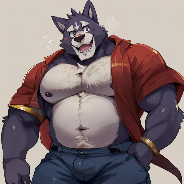 ((Ultra High Quality)), ((masterpiece)), ((Ultra detailed)), ((4k)).
Anthro , Wolf , Handsome , Anthro Wolf , Light Blue Wolf , Light Blue Fur , Short Hair , Black Beard , Handsone , Good Looking , Green Eyes ,(Eyes Details), Middle Ages , Huge Pecs , bodybuilder bulk , chubby Fat , big belly , Bulge , Brown Hoodies , Black jeans , shirt , Black Gloves , Anal , anal sex , messy cum , Solo , cum in ass , Dildo in ass , cum body, blush , angry