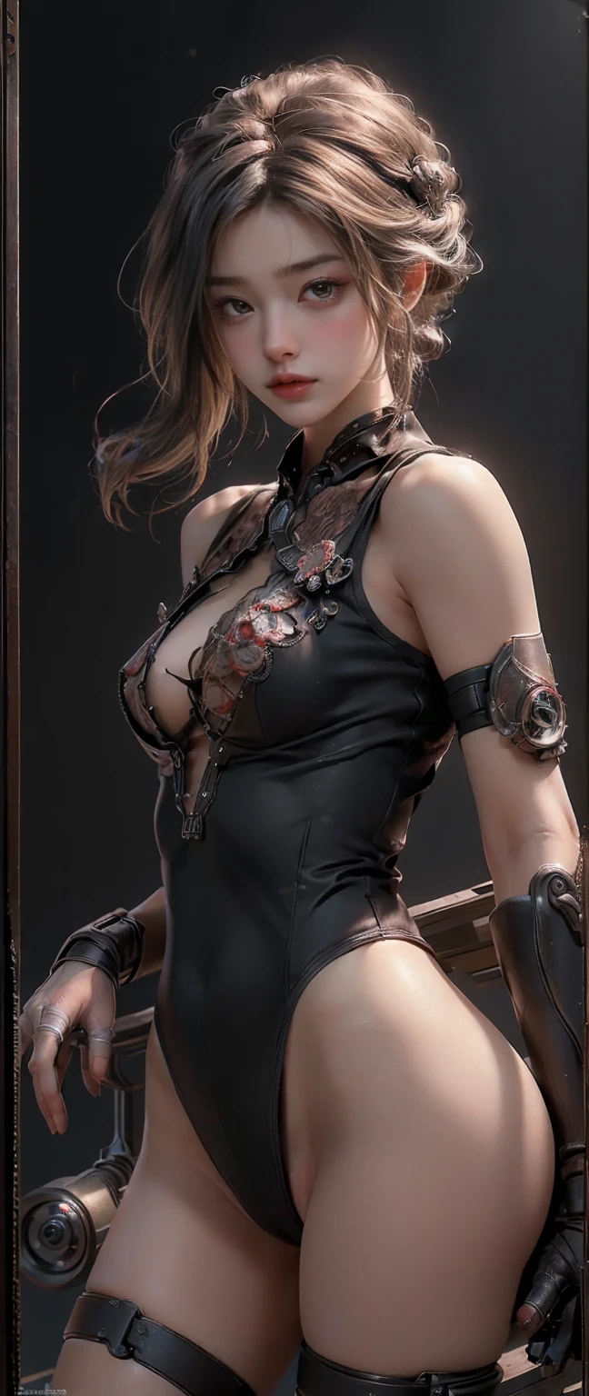 (masterpiece), (best quality), (1girl), solo, perfect body, bodysuit, big breast, sexy, posing, stand