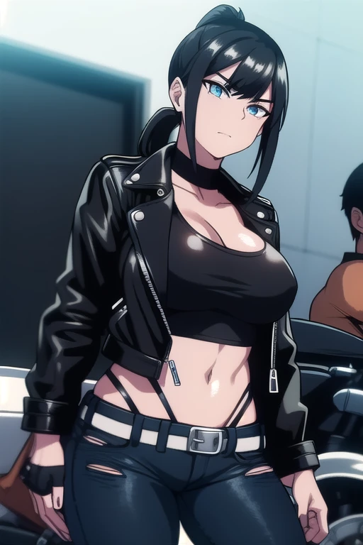 source_anime, rating_explicit, score_9, score_8_up, score_7_up, black_hair, goth, gothic, short_hair, looking at viewer, crop top, skirt, thighhighs, black clotges, goth girl, ikuchan, 2boys, mmf, standing side by side, faceless male, ), muscular male, ((size difference)), clothed, gyaru fashion, breast grab, cuckold pov, ((netorare)), ((ntr)), cuck, cuckolding, ((light skinned male)), ((cuck)), ((bleached)), ((wmaf)), white male Asian female