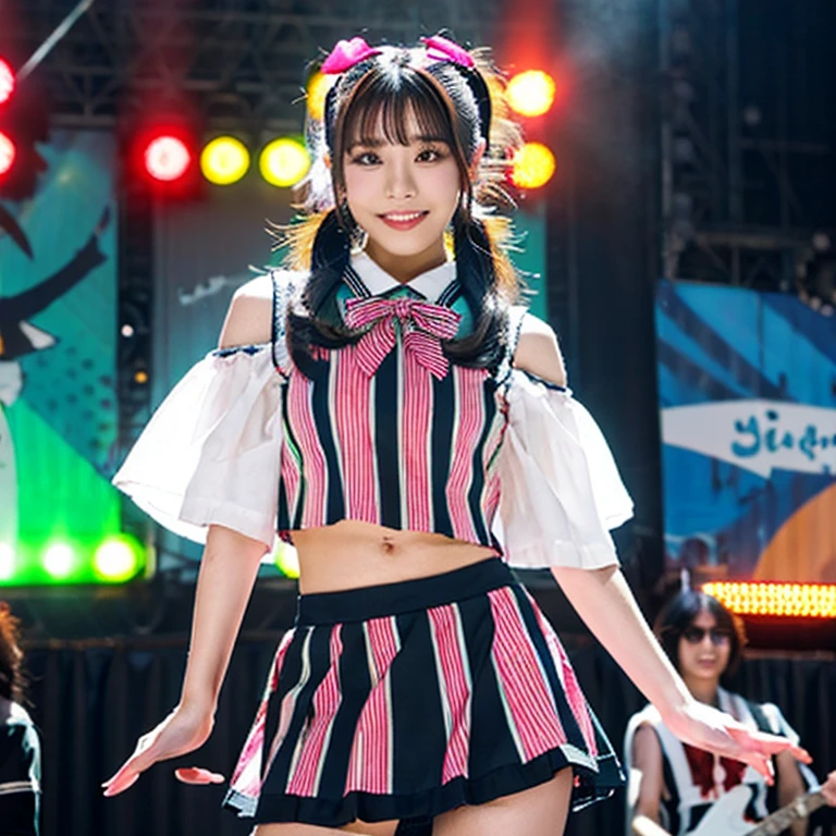 The prompt for the given theme "a girl, open legs, short skirt,perfect face,korean face,happy face,korean makup, short shirt, music" could be: "beautiful girl, confident expression, vibrant personality, dancing with open legs, wearing a stylish short skirt and a trendy short shirt, surrounded by the rhythm of music, vibrant atmosphere, dynamic poses, colorful lights, energetic movements, lively dance floor, vibrant club scene, lively beats, catchy tunes, pulsating energy, joyful vibes, vibrant nightlife, vivid colors, professional photography, high-resolution image, stunning details, photorealistic rendering, vibrant music scene, energetic party, electric atmosphere, captivating performance, expressive body language, lively music festival, vibrant stage lighting, dynamic dance moves, enthusiastic crowd, stylish fashion, trendy style, modern dance floor, passionate performance, youthful energy, upbeat tempo, groovy rhythm, vivacious spirit, infectious enthusiasm, lively concert, energetic choreography, positive vibes, joyful celebration, thriving music scene, trendy urban setting"