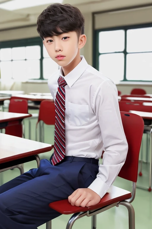 (Lifelike:1.2), 18 years boy,, Seated position, Computer classroom