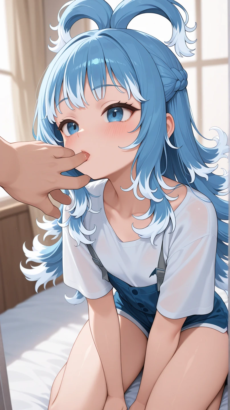 masterpiece, best quality, 1girl, 1man, hetero, vaginal sex, blow job, hand job, fellatio, suck penis, penis, pussy, close-up face, completely nude, 15 yo, (:1.2), room, blush, shy, (((embarassing))), Shyness, Embarrassed, Puzzled, (((jitome))), (((glans)))