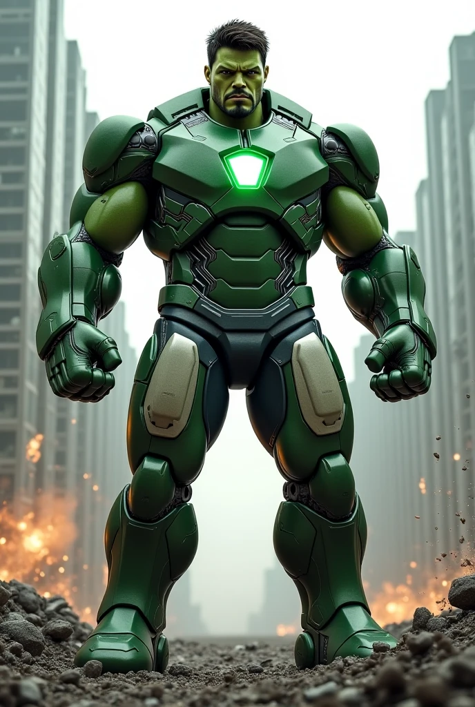 Hulk with iron man suit