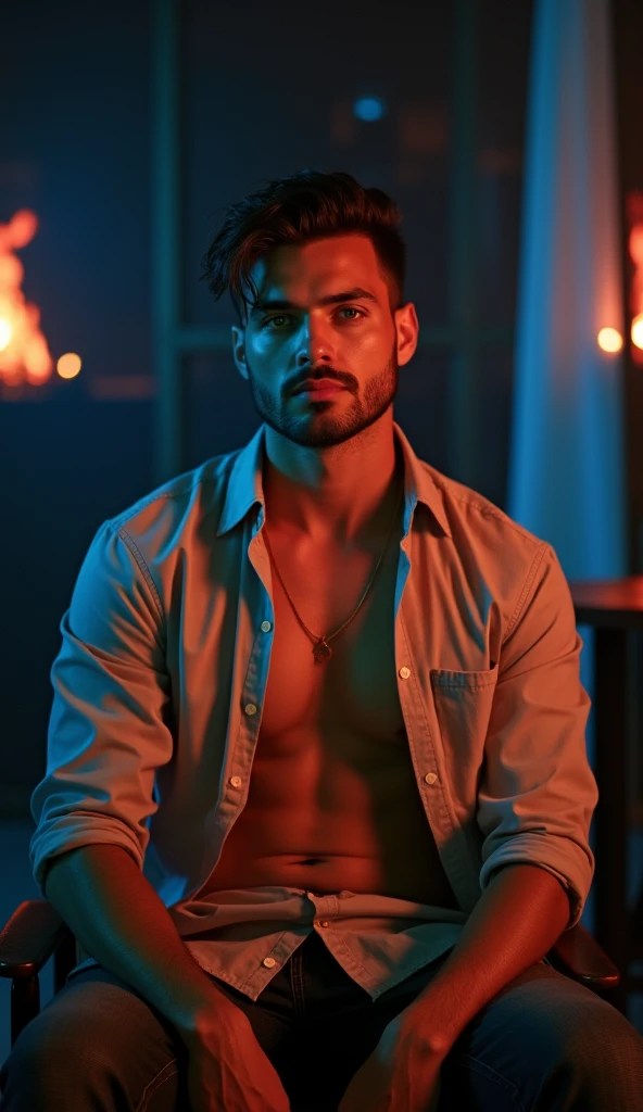 um close up de um homem com um corpo peludo sentado em uma cama, jovem, gigachad muscular, suas pernas abertas com o penis grande a mostra, homem africano, homossexual, o extremamente quente e sexy, corpo perfeito, jovem bonito, look sexy at the camera, carne suculenta, posando sozinho, Peruvian appearance, masculino sexy