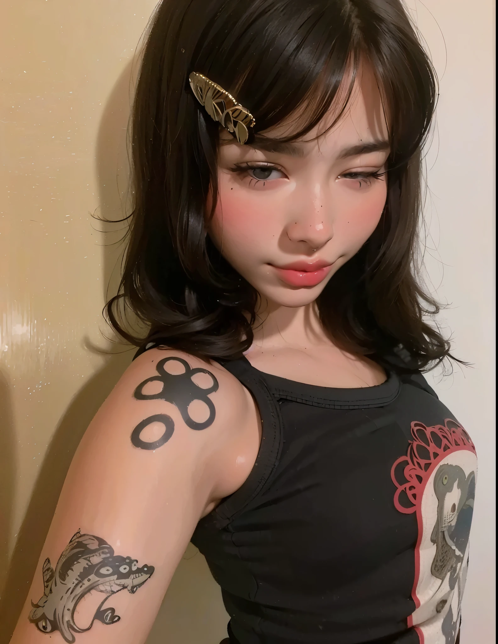 arafed woman con tatuajes on her arms and arms and arms, Retrato de Sophie Mudd, con tatuajes, entintado, manga del tatuaje en su brazo derecho, of taiwanese girl con tatuajes, anna nikonova aka newmilky, anastasia ovchinnikova, tatuado, charli xcx, by Emma Andijewska, Angelina Stroganova, Alina Ivánchenko