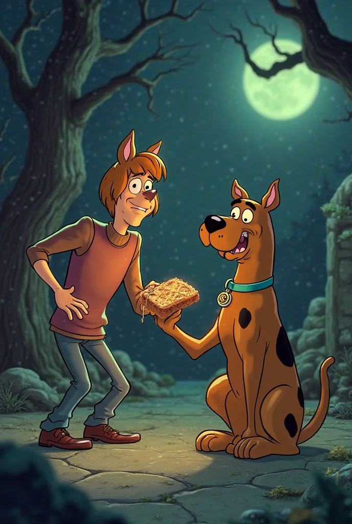 Shaggy and Scooby with marijuana