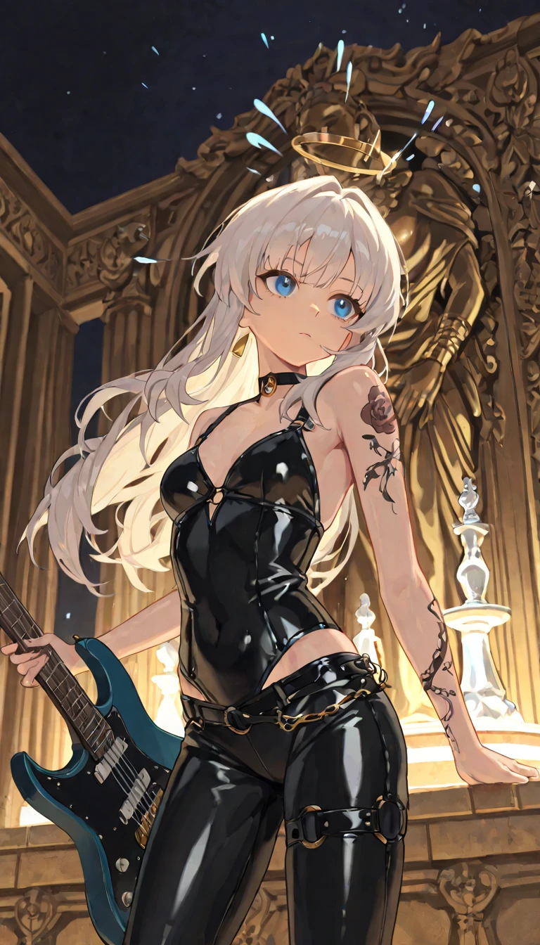a beautiful young goddess and demoness playing violin and piano, future rap stars, masterpiece, ultra-detailed, photorealistic, octane render, dramatic lighting, intricate details, cinematic composition, vibrant colors, chiaroscuro, dark fantasy, elegant, mysterious, powerful