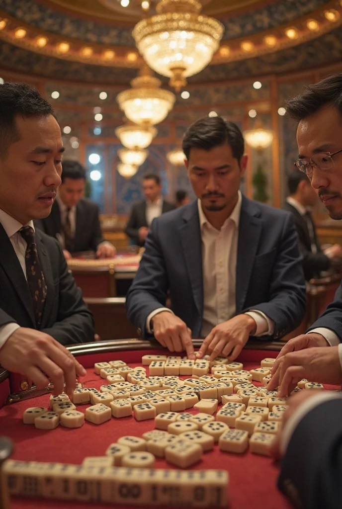Japanese people playing poker、I'm a vagrant.、This person is poor。And at the very last moment I went all in and won.。This person is smoking a cigarette