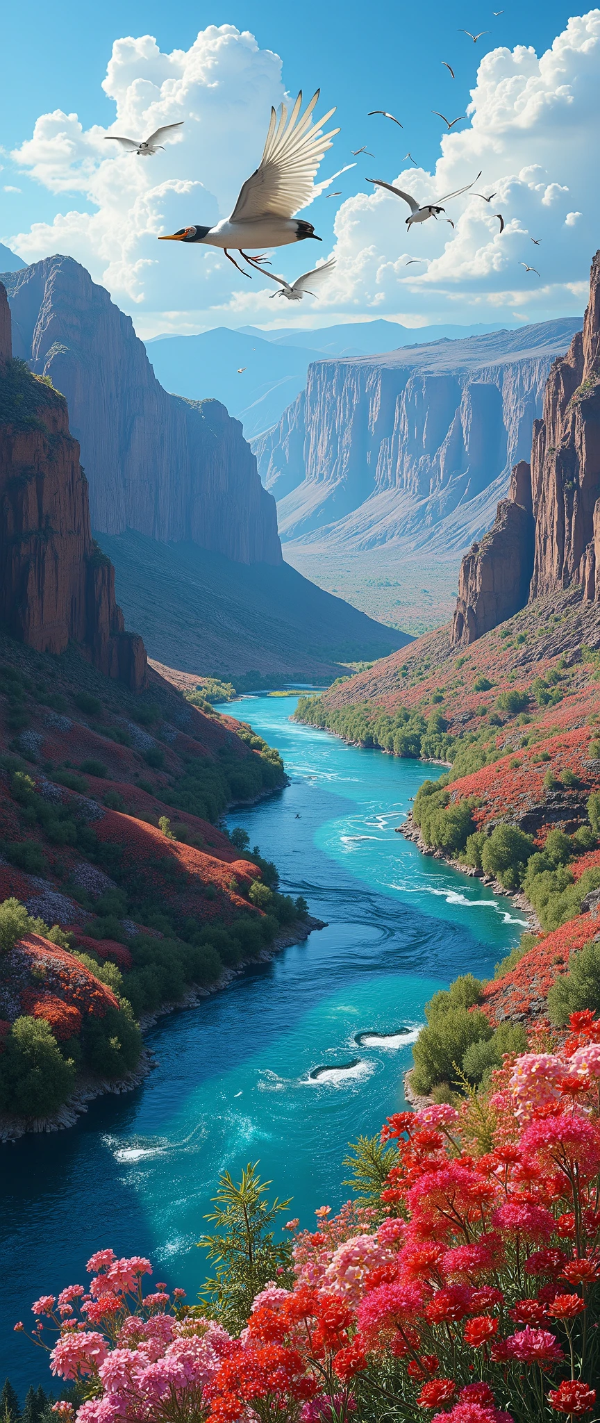 high image quality画像では、high image quality画像、(Extremely Impressive VecG Unity 8k wallpaper)、images of the Colorado river in flower season、Majestic Scenery 、Birds fly、Award-Winning Photos、 in different colors、Inclusive 、high image quality、colorful flowers bloom profusely、Fish fly、Precise flower fields、Put the 、fascinating and harsh situations that have become a hot topic{x}、 Deep Valley 。