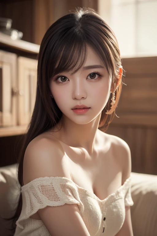 best qualityer、tmasterpiece、超高分辨率、Realistic、1 rapariga、glowy skin、((hyper realistic detailed))、Global illumination、8K、huge tit、High intricate details、Realistic light、shinning eyes、Ultra-thin transparent lace,Silver glasses,Juvenile face