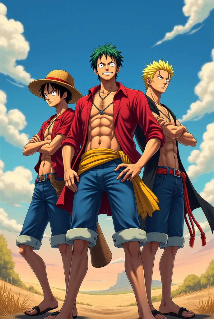 Luffy, Ace and Sabo together 

