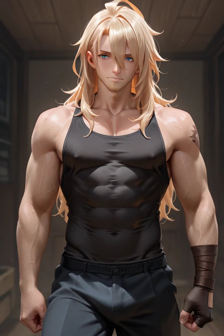 master part, best quality, 1 homem, macho, sozinho, olhos azuis, anatomia Facial perFeita, rosto bonito detalhado, attractive facial expressions, longos cabelos brancos, cabelos volumosos e ondulados, lion ears on head, vestindo uma regata branca, chest muscles, barriga de seis pacotes, Contraventes curados, jeans fresco, midriffs, white lion tail, Mansly, figura muscular masculina, underpants visible, em um quarto real, undress your pants, suggestive male genitalia, um detalhado por Nagasawa Rosetsu e Pu Hua, arte apresentada por Higashigure em pixiv, Destaque no Pixiv, trending on pixiv, visual novel cg | |, Arte peluda, temporary art, LINHA suave desenhada, Arte Oficial, Artgen by GelBooru References, corpo inteiro, superplano,Bbc, Ultra Detalhado, pintura detalhada, Booru, anime, HD 8K,
