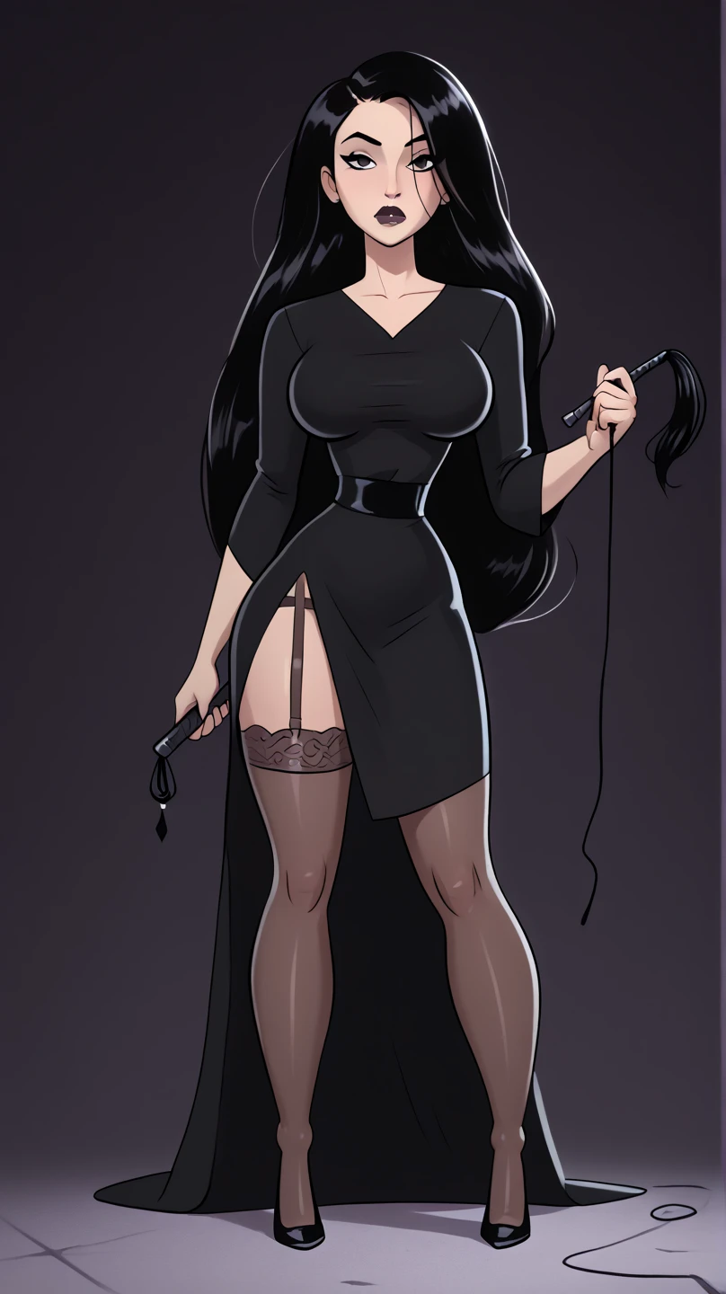exuberante mujer de enorme busto, belleza sobrenatural y exotica cabellos corto estilo bob con flequillo, slim and curvy body full body image, with gothic makeup and eyeliner, de ojos azules, nsfw, Renderizado y fanart impresionante