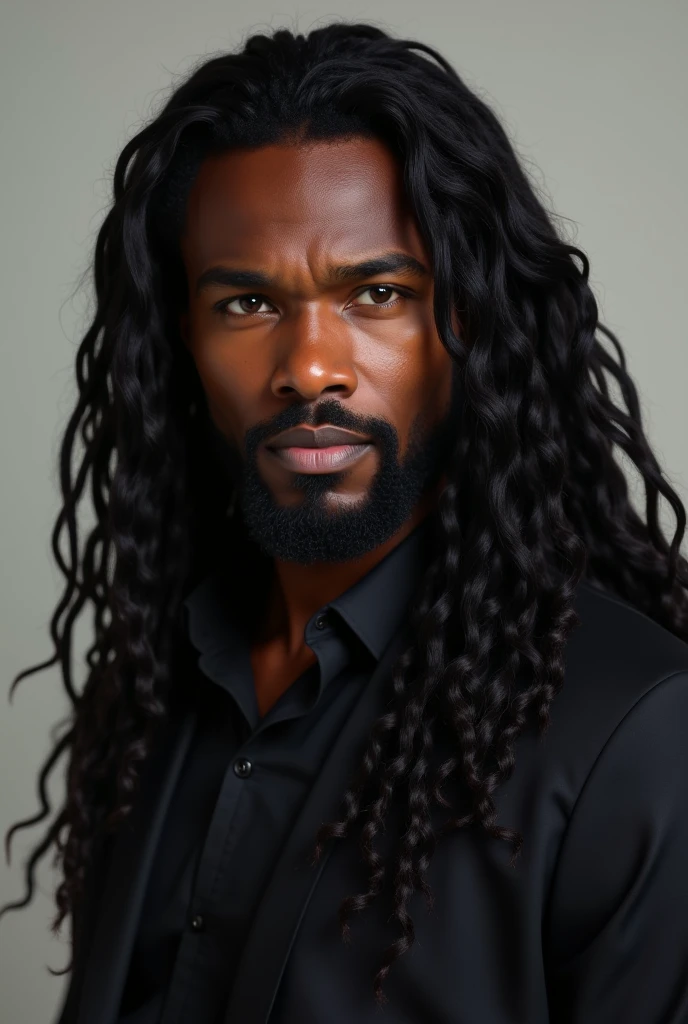 Male photographer with long hair and dark skin