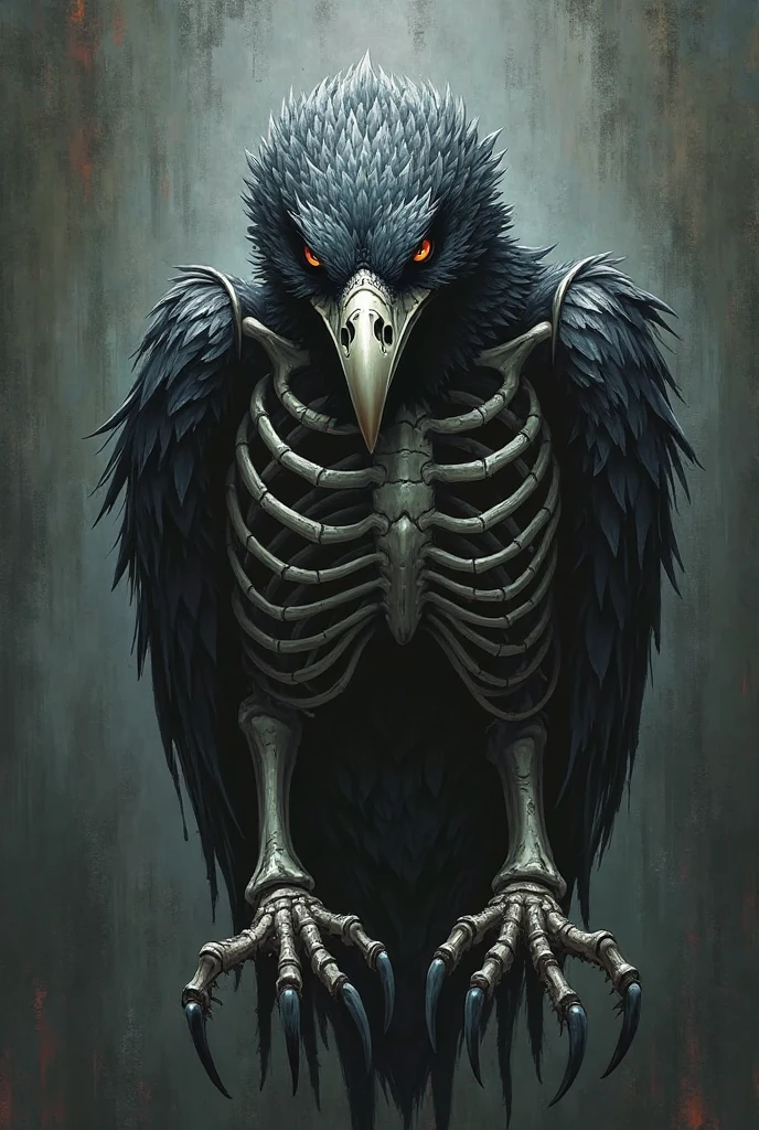 A CROW THAT IS HALF BONE 
