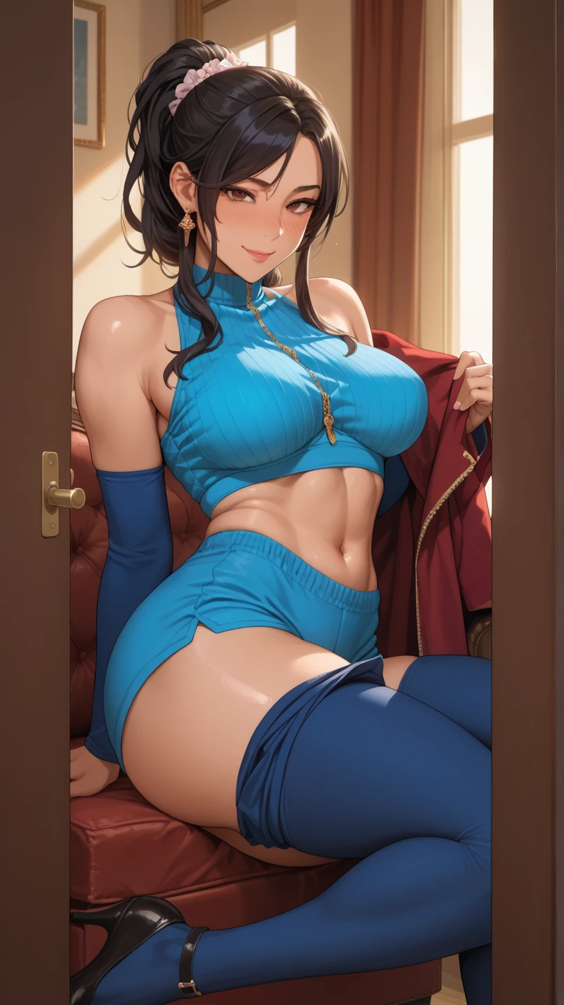 (8ก, 最high quality: 1.2), Very detailed, Complete solution, (Realistic, Realistic photo: 1.5), Portraiture, High resolution RAW color photograph, Professionally arrested, High resolution and beautiful, High resolution, 8ก Image Wallpaper, Amazing details, Large file size, Very detailed美しい女性, Very detailed face, (Super detailed and super beautiful blue eyes:1.8), The nose is precisely shaped., Expressive crimson lips, The background is not blurred, One Story, 28 years old, Realistic、 (Movie Scenes,Fantasy art,最high quality,high quality,High resolution,high qualityの質感,Attention to detail,Beautiful details,Fine details,Very detailedCG,Detailed Texture,Realistic representation of face,whole body写真撮影,before,dynamic,bold),1 Girl,Very detailed肌,curve,(Completely naked :2.0),(Fully expose your thighs to the viewer:1.8),(Rope Bondage:1.6),((Raise your arms above your head:1.6)),((Show both armpits:1.6)),(Lean your upper body back),((Spread your legs out to the sides:1.6)),((Raise your legs high and bend your knees slightly:1.6)),((Show the soles of your feet)),((Raise your knees high:1.4)),(Sitting on a sofa facing forward with legs spread:1.6),((Long legs)),((Poses that make your legs look longer)),(Nipples are visible:1.2),(Beautiful breasts,Under the chest,Large Breasts:1.5),Pale skin,Pointed Chest,(Very fine hairs),(Very soft hair),(Wavy, long hair down to the waist),Long, slicked bangs,Very light coppery amber hair,(Hair on one eye:1.4),Sensual look,Blushing,No sleeve,Mature Woman,Detailed fingers, Perfect hands, Length 180cm,(Small face),sweating,Sweat on the face,((Small breasts:1.1)),((Small Ass:1.1)),Tied up woman,complain of embarrassment,(Shouting while glaring),Soft thighs,Sexy legs,Sexy ass, Beautiful wrinkle-free butt,Cleavage,Open the chest,Smooth thighs and legs,Smooth ass,((Amazing orgasm)),大きなSexy ass, ((Long and beautiful leg details)),Wearing high heels,Perfect Body Proportions,(Slim waist),Nipples visible,The areola is protruding,Tight waist,(Long legs:1.6),Thighs open,Huge :1.1,perspective:1.2,Looking at the audience,Character-centric,symmetry diagram,whole body:1.8,From below:1.2,Abdominal shot