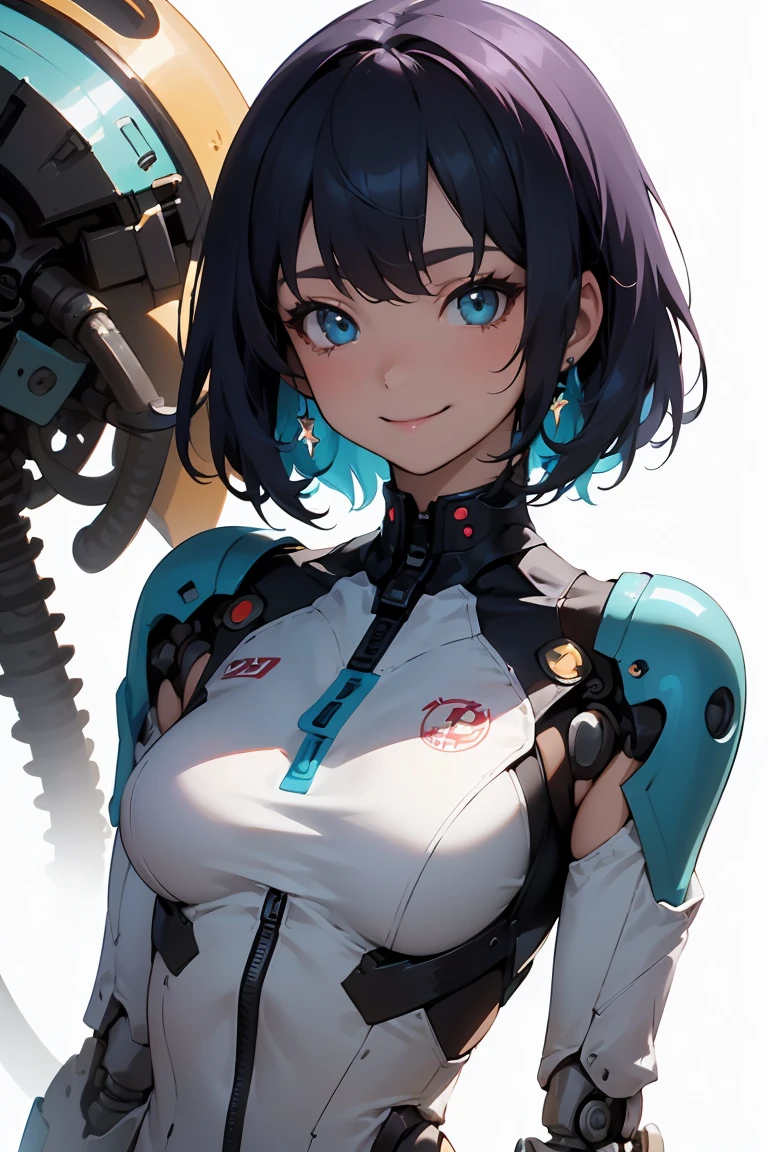 robot girl, humanoid robot, robot joints, huge breasts