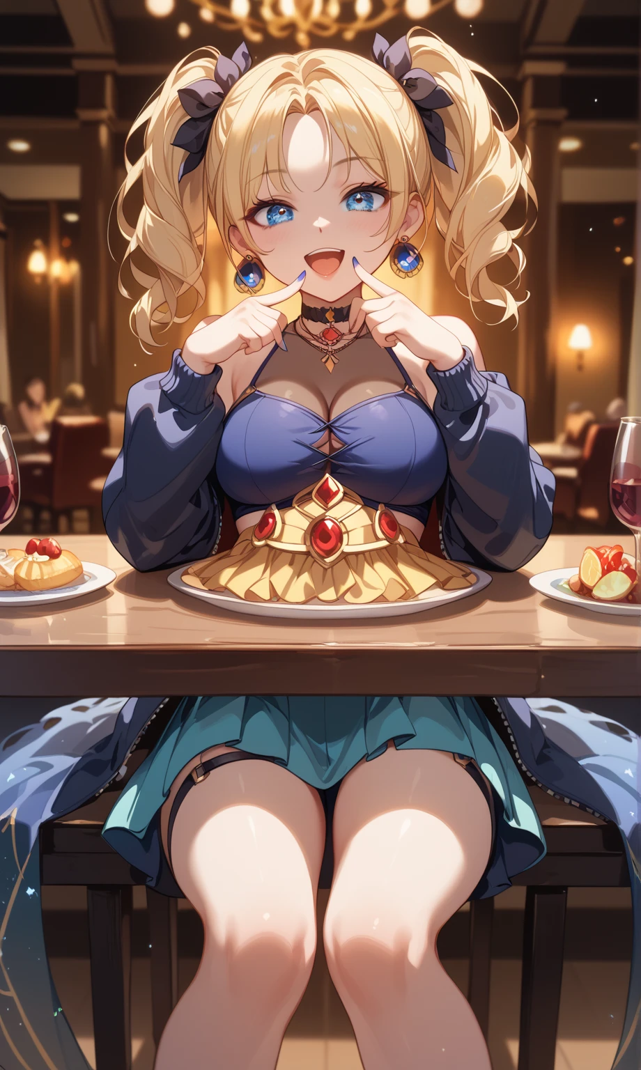 Large Breasts　Wearing only a gown　Making an omelette
