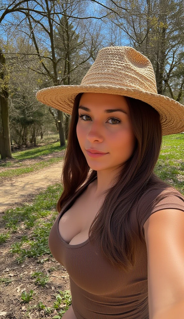 One girl, farmer, sexy outfit, on a farm, milk