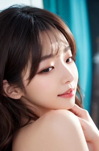 (masterpiece:1.3), high resolution, ultra detailed, extremely detailed CG unity 8k wallpaper, realistic, photo-realistic, RAW photo, beautiful detailed face, pale skin, realistic glistening skin, detailed cloth texture, detailed hair texture, Perfect body, Beautiful Face, accurate, Anatomically correct, Highly detailed face and skin texture, natural neck length, (beautiful hands), (fair skin:1.1), (well-aligned teeth:1.1), (Sweaty skin:1.2), 
BREAK, 
Detailed eyes, symmetric eyes, Light Brown eyes, Double eyelids, Thin eyebrows, (Glossy lips:1.4), ((A face with waiting for a kiss:1.2)), (blush:1.1),  (beautiful smile:1.1), 
BREAK, 
(A classy and Cute mature woman:1.3), (40 years old:1.4), (nude, nsfw, very erotic nipple:1.4), 
BREAK, 
medium large breasts, slender figure, firm abs, 
((half updo, black hair, bangs:1.2)),  (cowboy shot:1.2), (looking at viewer), cowboy shot, (From front:1.5), 
BREAK, 
 (sitting behind of the table:1.3), 