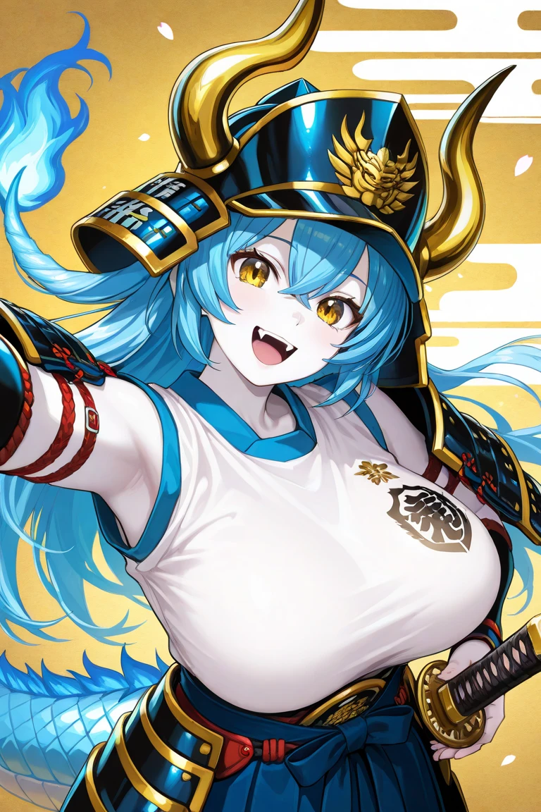 ((Masterpiece)), best quality, absurderes, ultra detailed,  from above, 1girl, Pekomama, red eyes, braid, single braid hair, x hair ornament, flower hair ornament, blue hair, very long hair, large breasts, looking at viewer, light smile, (breast focus), (arms behind back:1.2), (breasts out:1.2), midriff, collarbone, bedroom, nighttime, sweat, blue Playboy bunny suit, tight, pantyhose, rabbit ears,