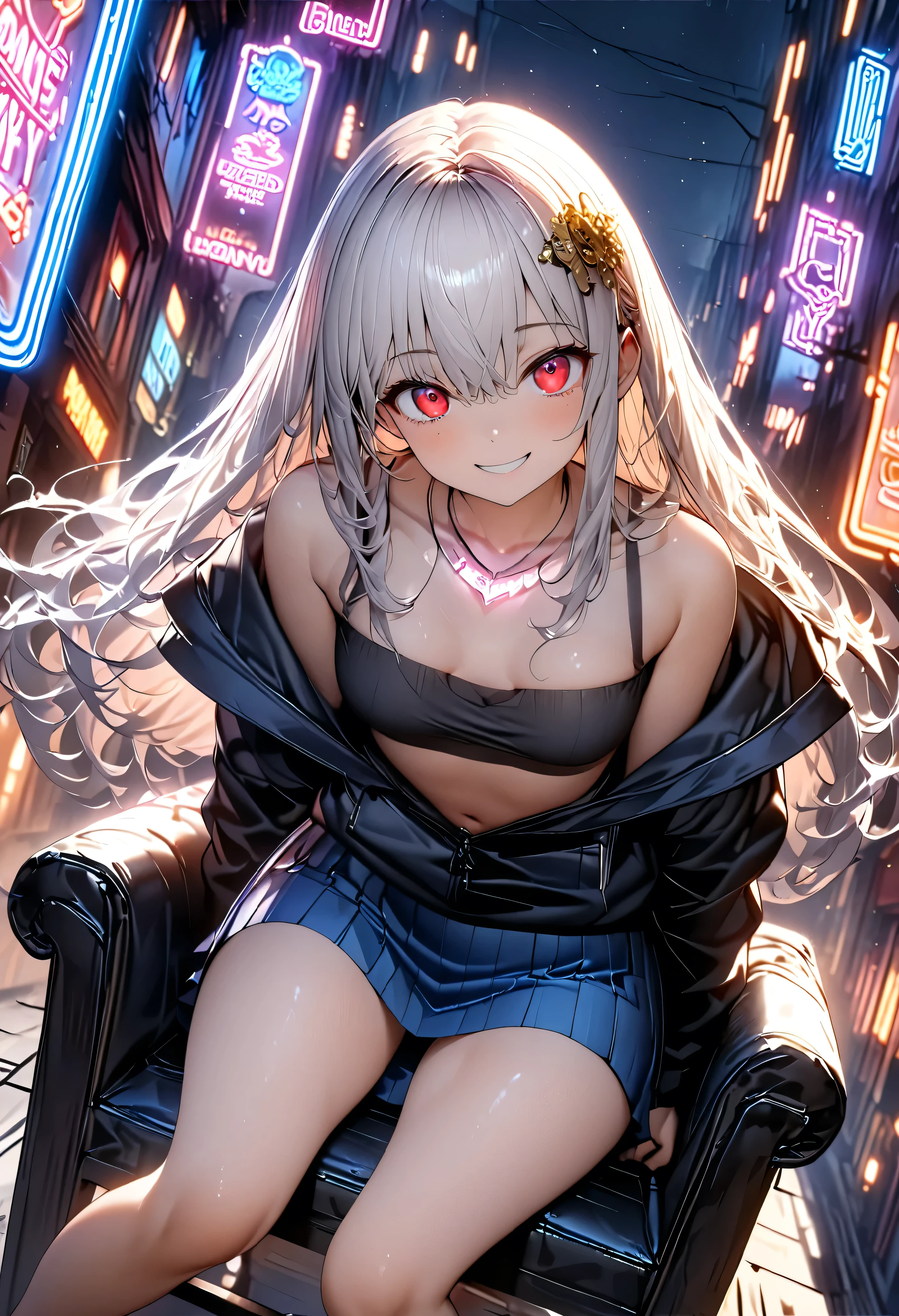 finest masterpiece, Super detailed, Highest quality, Sharp focus, 12k, ultra hi resolution picture, big ,12k,Perfect Anatomy, Highest quality, Marie Rose,Wicked Smile,Provocative attitude
,,evil Smile,Anime Style,(Frilled swimsuit, Knee socks, Removed sleeve), (Anime Style:1.4) ,
,(White fingers:1.1,Black gloves),
Hollow Eyes,,One Girl、(Cyberpunk townscape),,(Very long hair:1.6),(whole body:1.3),
Silver Hair,(Full Face Headgear:1.6),(Torn clothes:1.8)