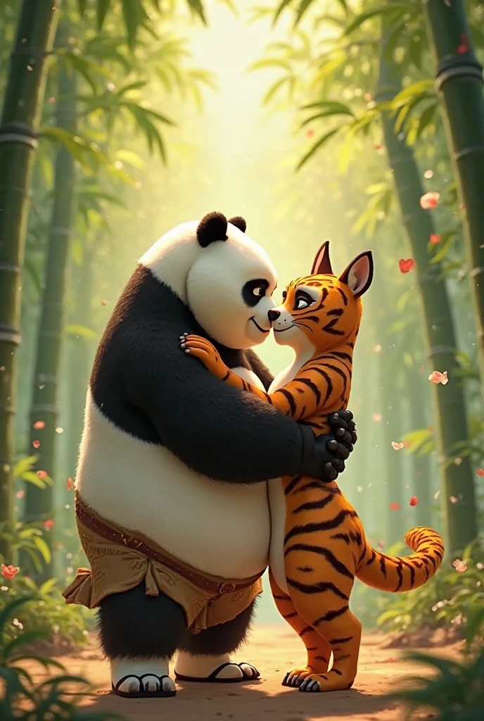 score_9, score_8_up, score_7_up, score_6_up, score_5_up, score_4_up, PO panda , kissing a tigress, KFP1,  <lora:po_kfp1:0.8>